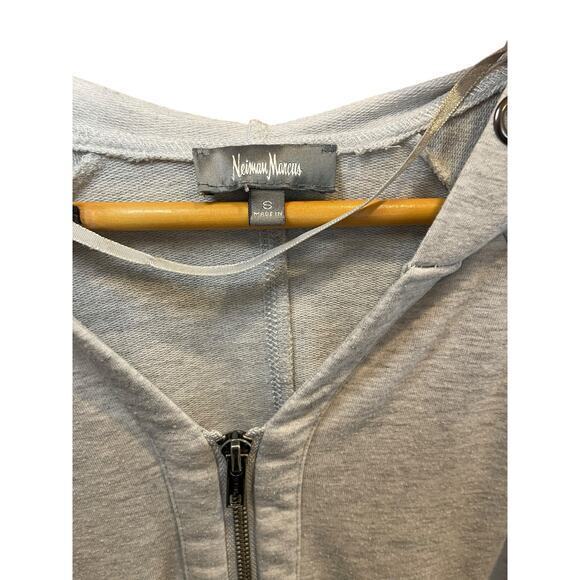 Neiman Marcus Women Small Hoodie Sweatshirt 3/4 Zip Pullover Heathered Greyâ - Picture 2 of 7